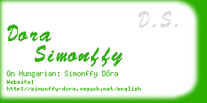 dora simonffy business card
